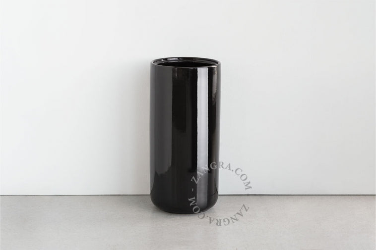 Toilet Brush & Porcelain Holder Black