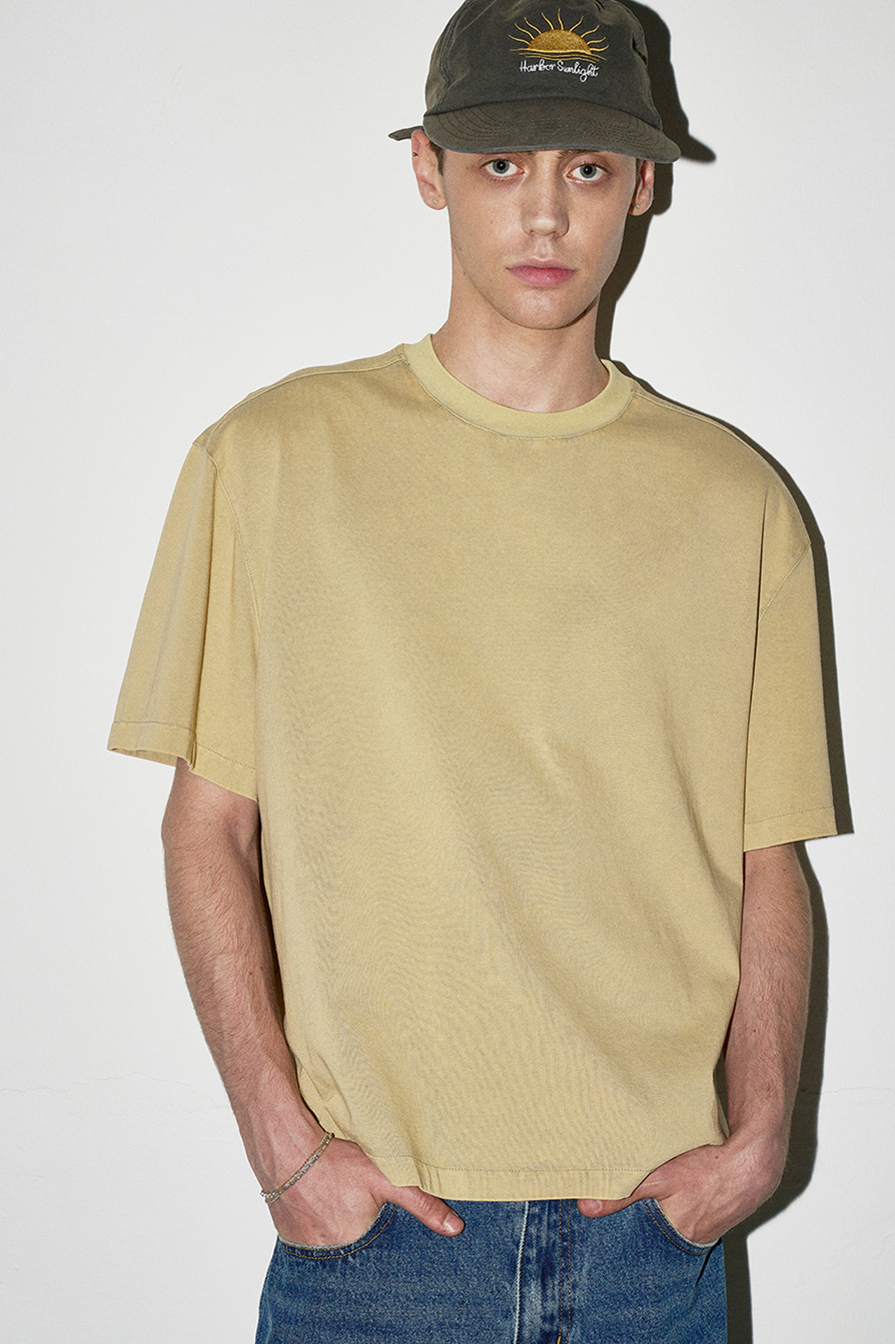 Vintage Washed Tee in Beige