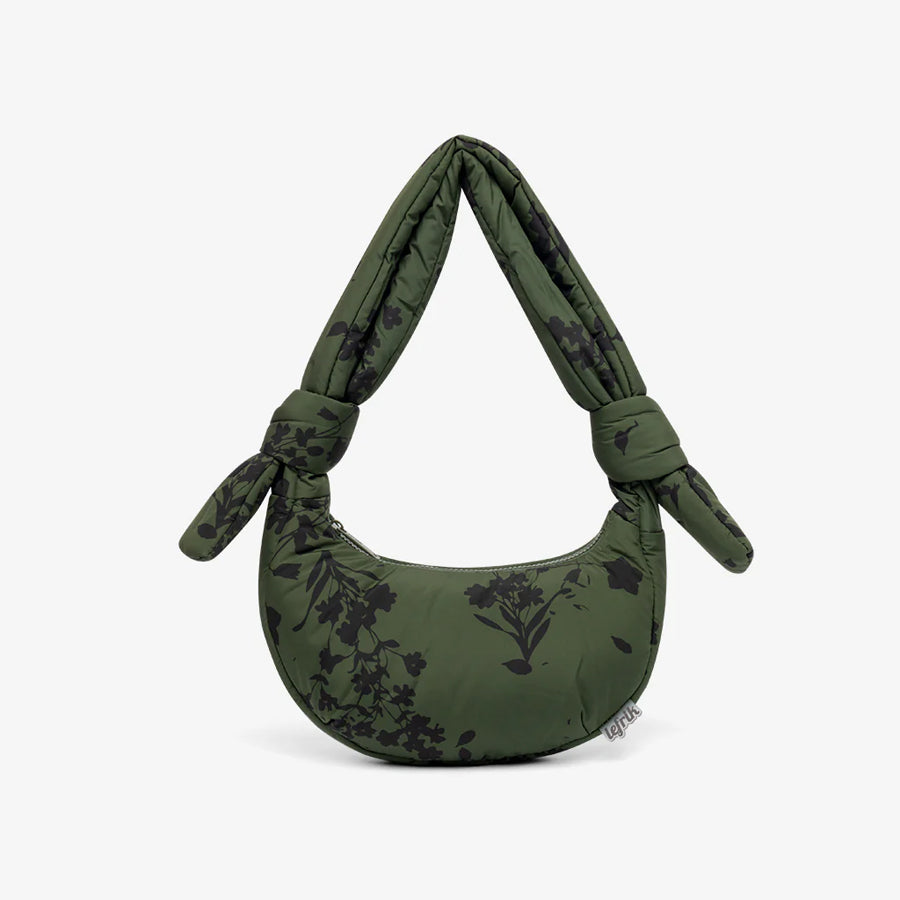 Biwa Puffy Micro in Printed Floral Green