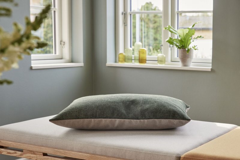 Bliss Cushion in Sand/Green