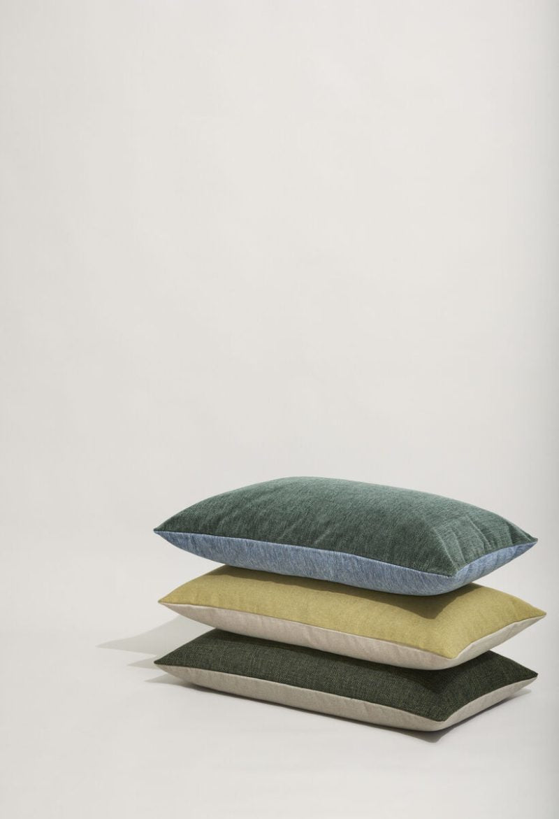 Bliss Cushion in Sand/Green