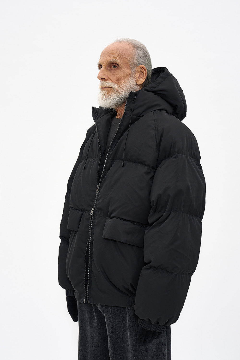 Utility Hooded Puffer Padding Black