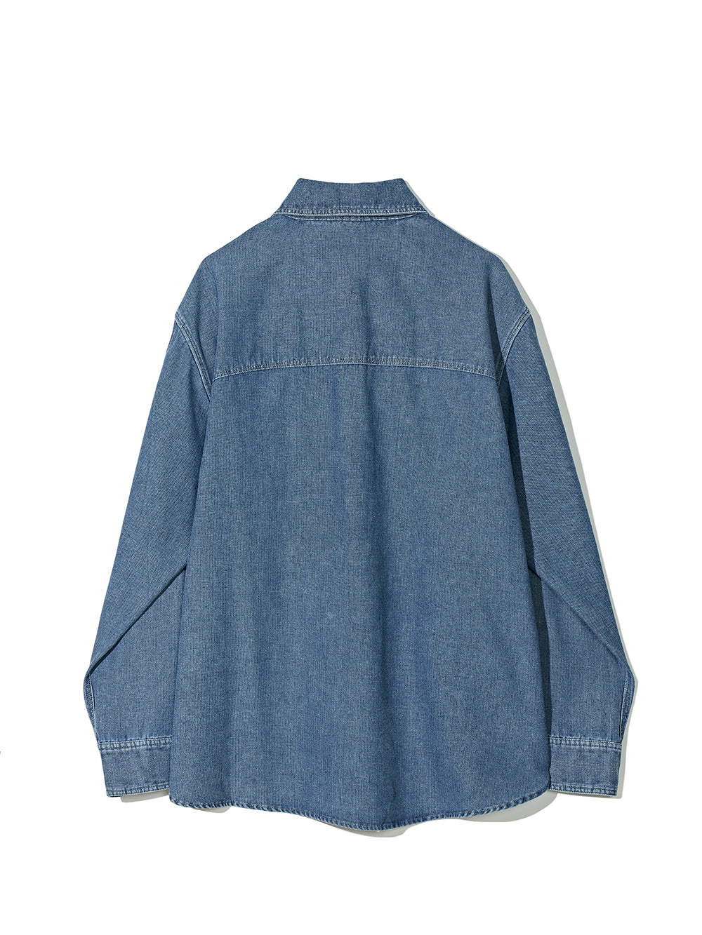 Round Washed Denim Shirts