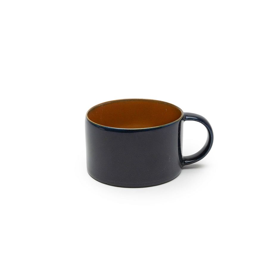 Coffee Cup in Dark Blue/Rust