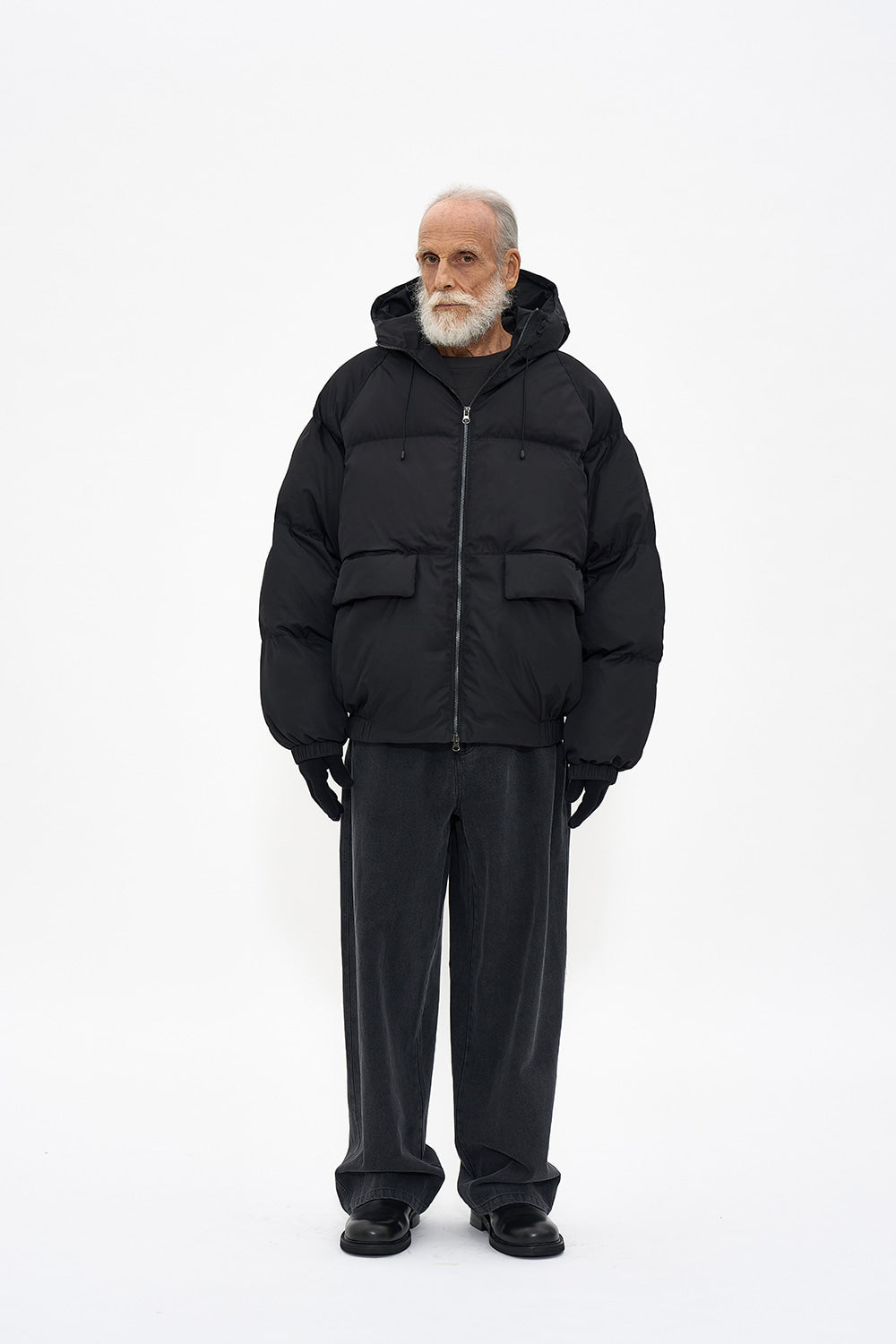 Utility Hooded Puffer Padding Black