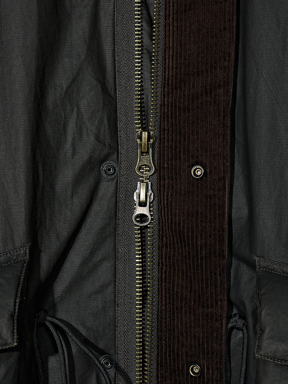 Coated Explorer Padded Coat Black