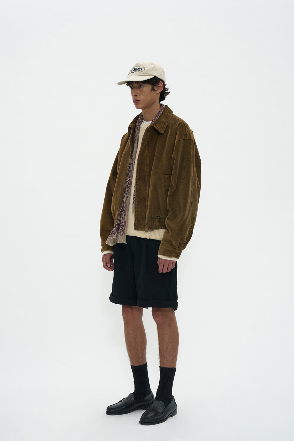 Corduroy Harrington Jacket in Brown