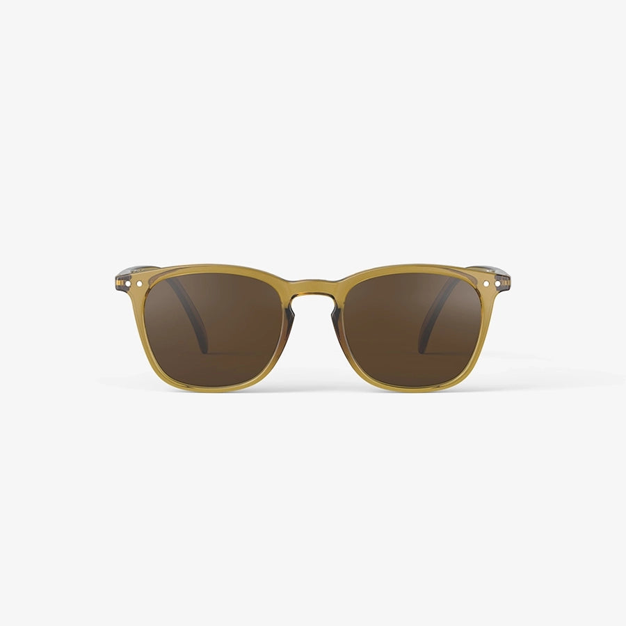 Sunglasses  - #E Shape Golden Green
