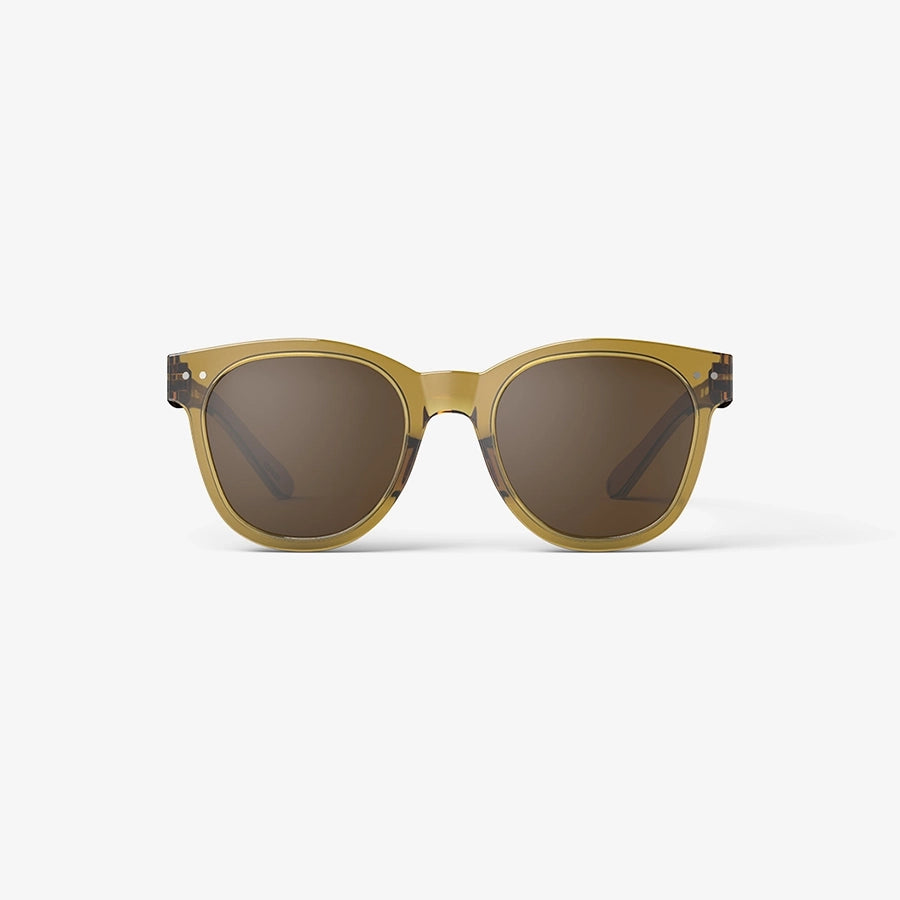 Sunglasses  - #N Shape Golden Green