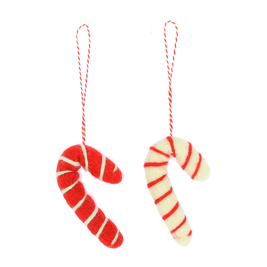 Candycane Hanging Decorations (Set of 2)