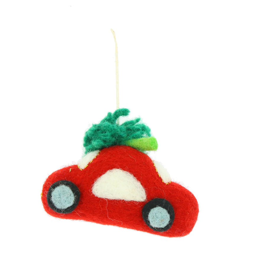 Christmas Car with Christmas Tree Hanging Decoration