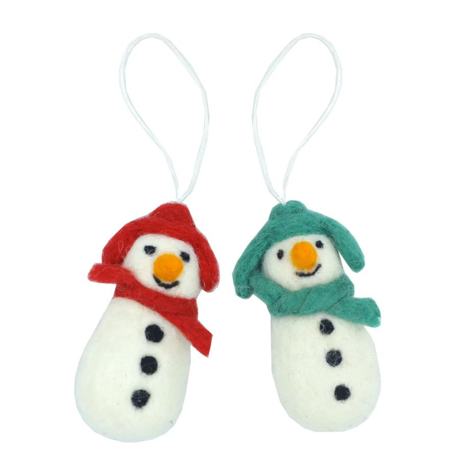 Cosy Snowman Decorations (Set of 2)