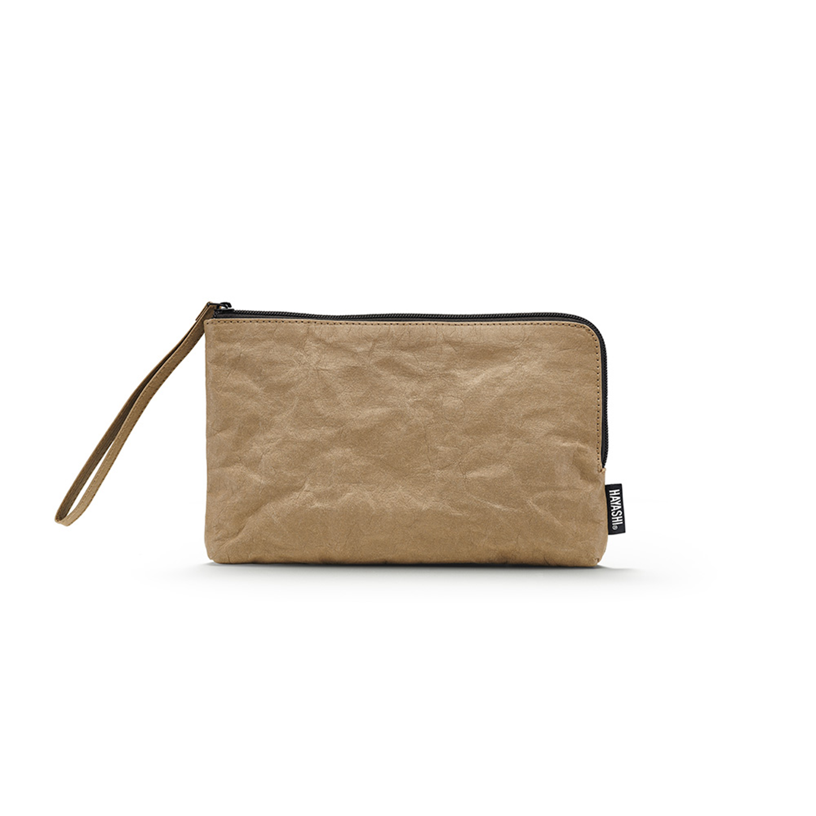 Vegan Paper Leather Tidy Pouch in Tan Colour