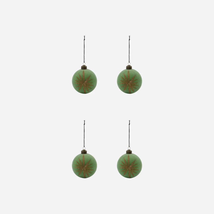 Flos Mint Green Christmas Ornaments (Set of 4)