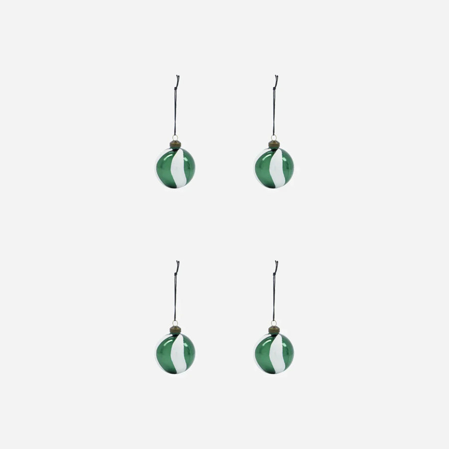 Green Twister Christmas Ornaments (Set of 4)