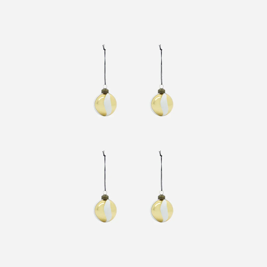 White Twister Christmas Ornaments (Set of 4)