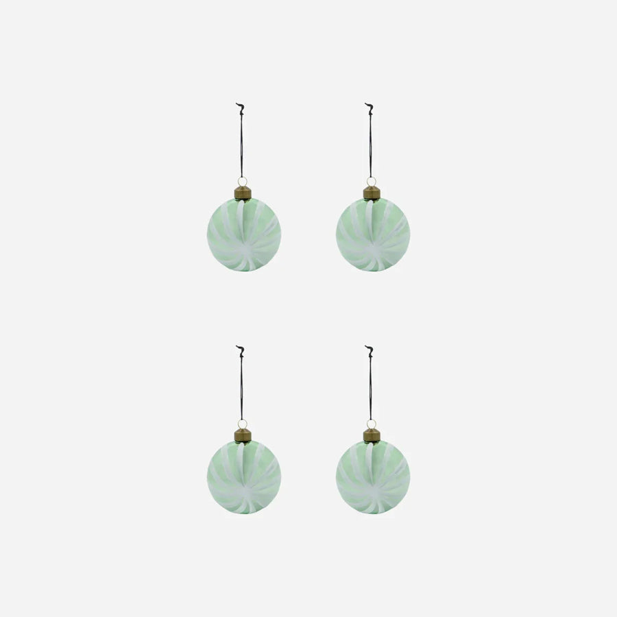 Mint Green Delic Christmas Ornaments (Set of 4)