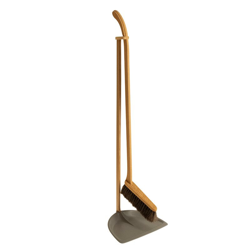 Tall Broom and Dustpan Set in Granit Grey