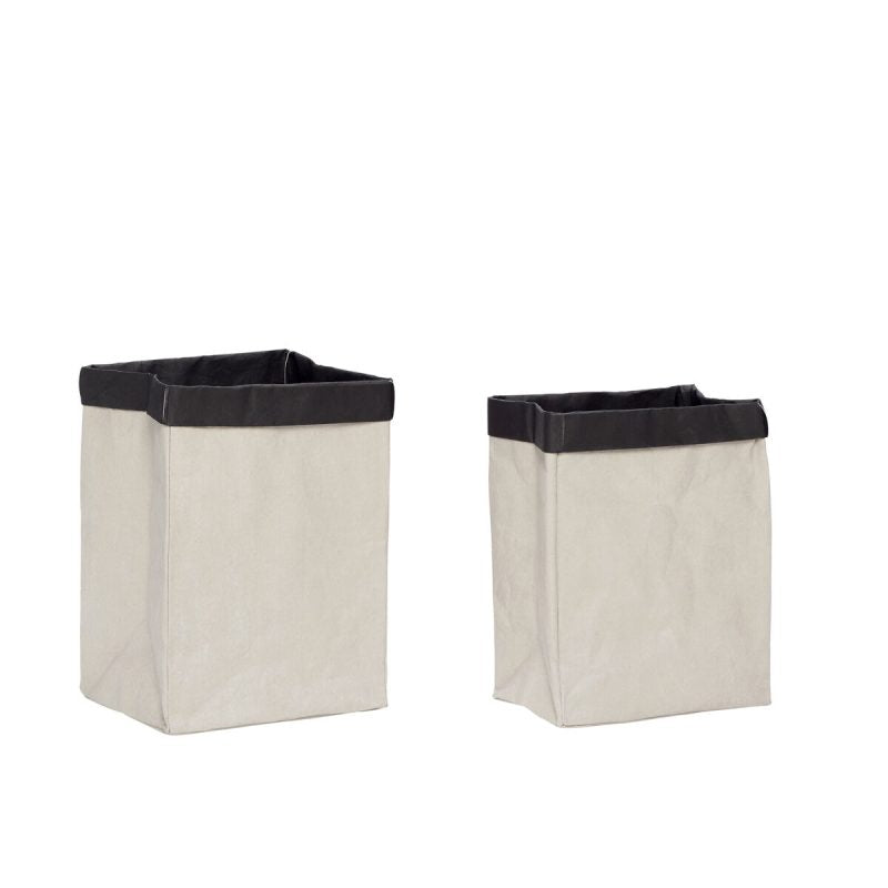 Landromat Laundry Basket Square Grey/Black (set of 2)