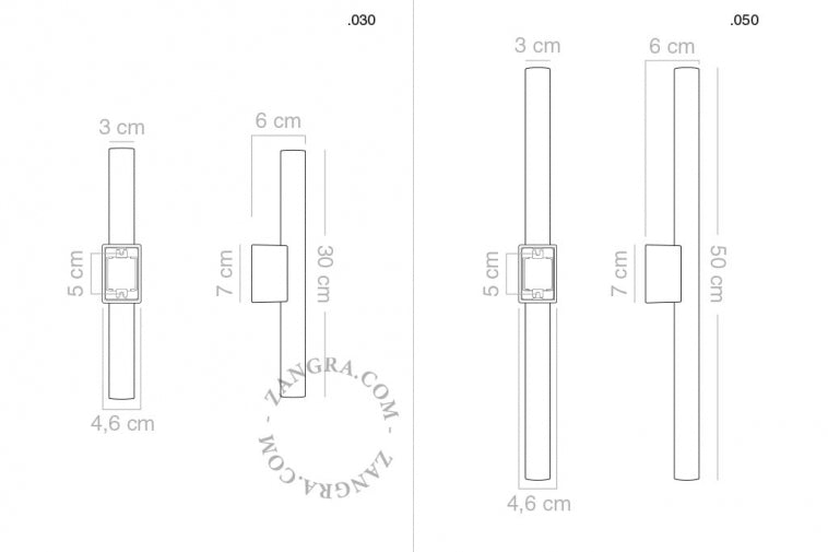 White Porcelain Wall or Ceiling Lamp S14d (Opal Stick Bulb)