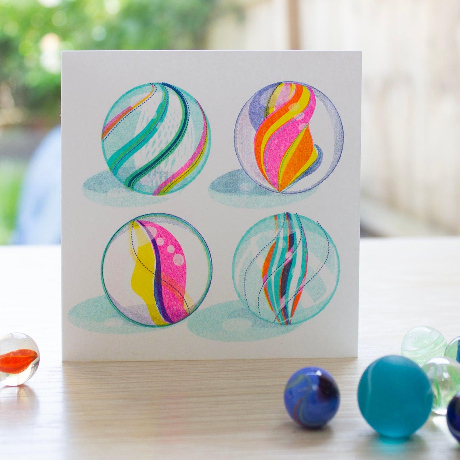 Marbles Greeting Card