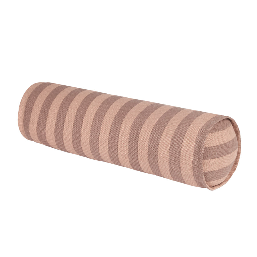 Vibes Cylinder Cushion Pink Mauve Stripes