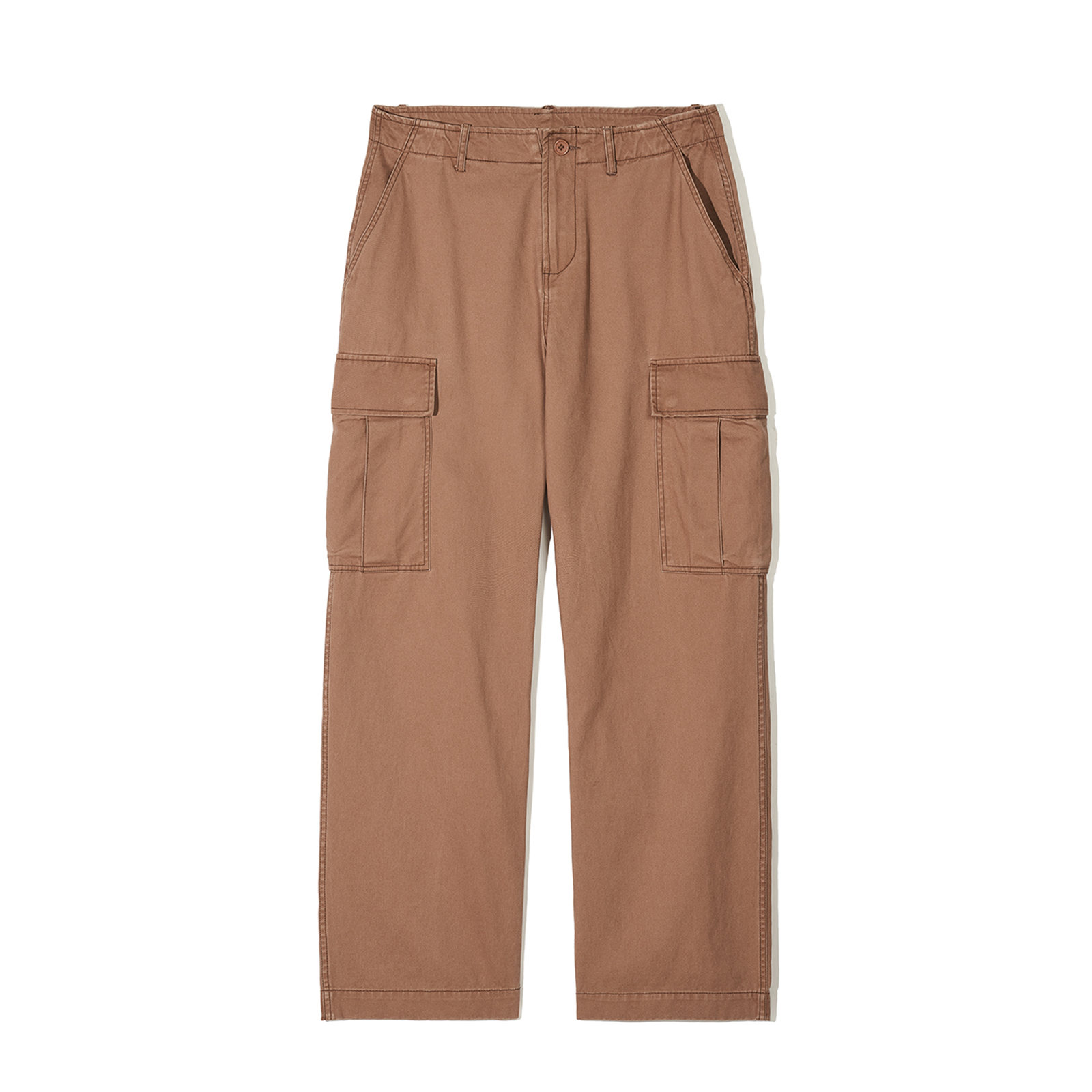Vintage Washed Cargo Pants in Orange Brown