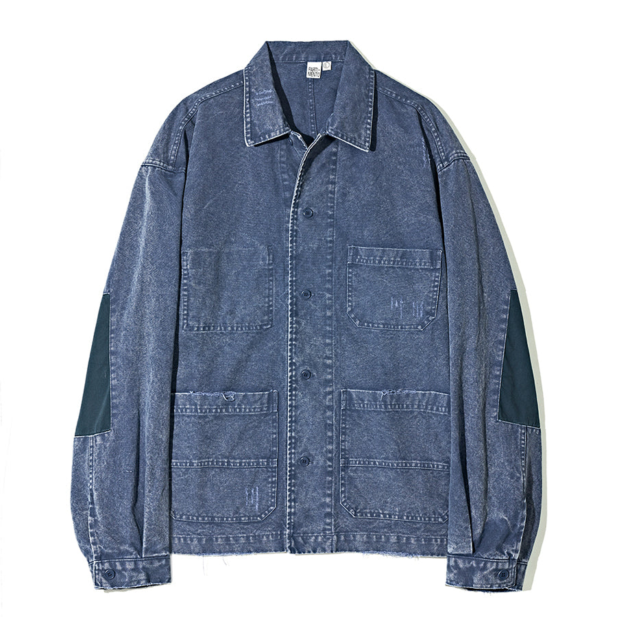 B Fella Block French Work Jacket in Navy