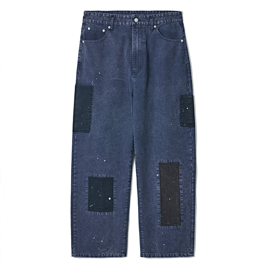 B Fella Block Chino Pants in Navy