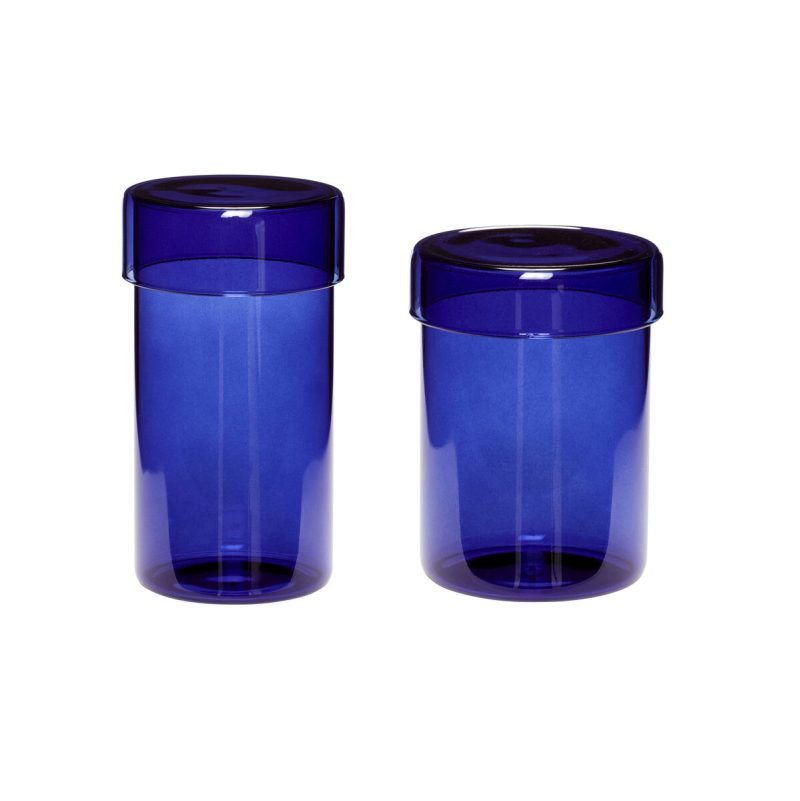 Pop Storage Jars Large Blue (set of 2)
