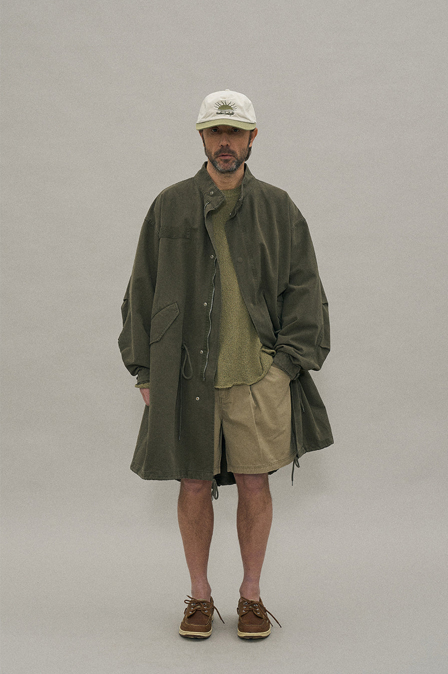 Vintage Washed M-65 Fishtail Coat in Khaki