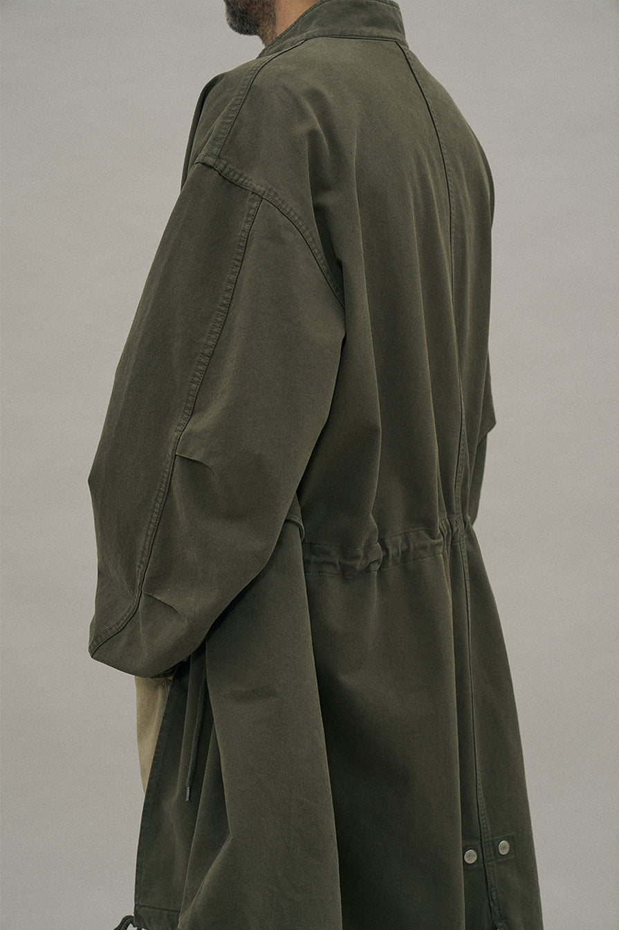 Vintage Washed M-65 Fishtail Coat in Khaki