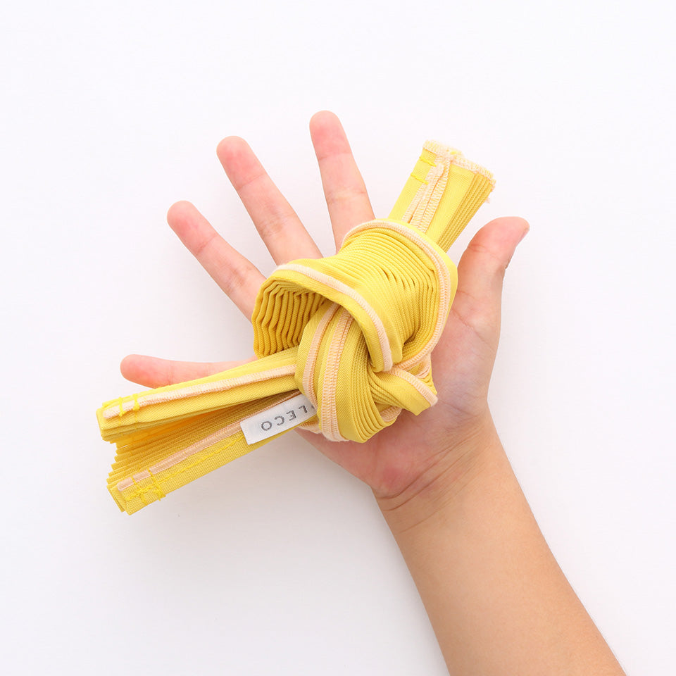 Mini Biodegradable Pleats Bag in Yellow