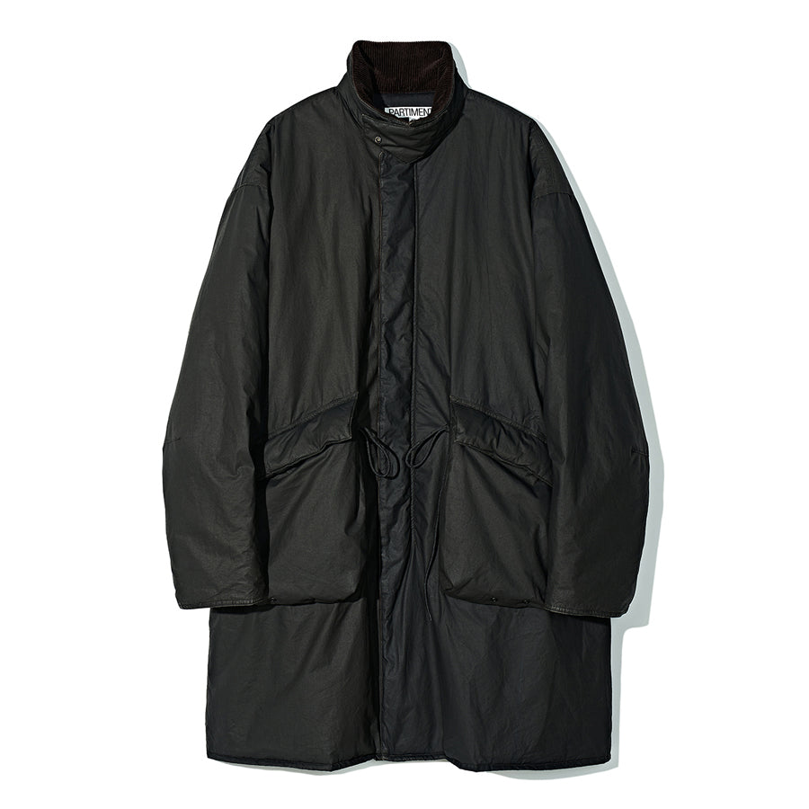 Coated Explorer Padded Coat Black
