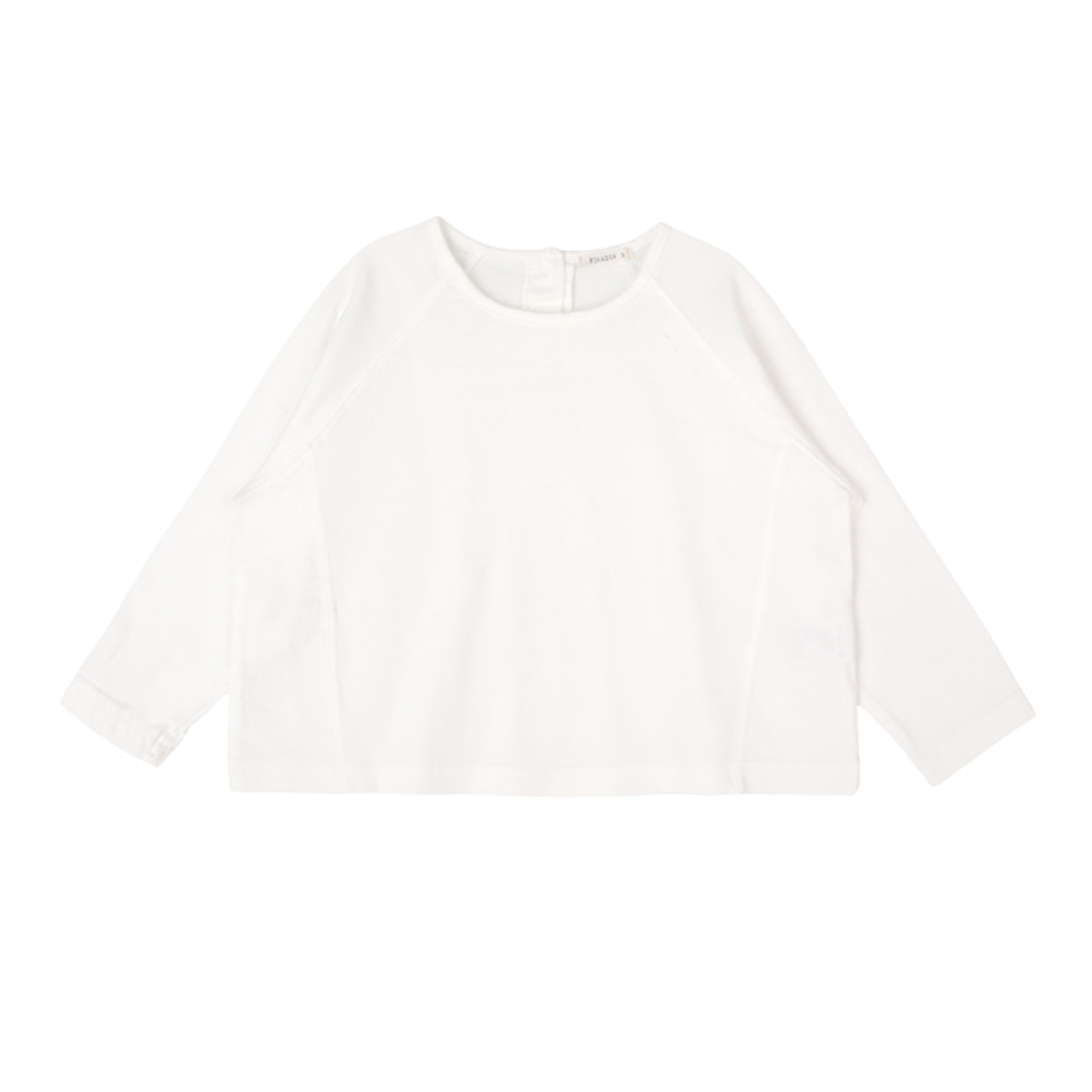 Back Button Raglan T in Ivory