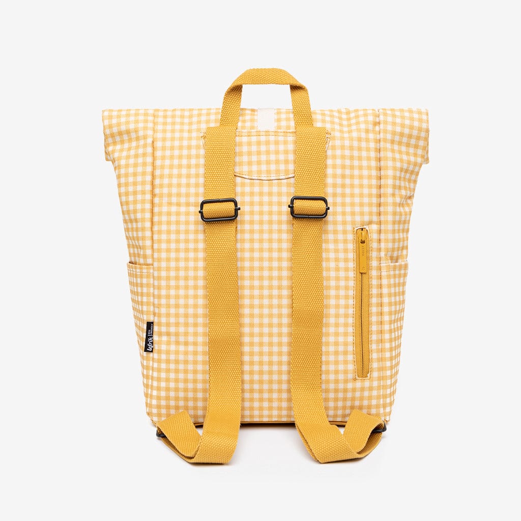 Roll Mini Back Pack in Vichy Mustard