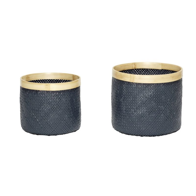 Stribe Basket Black/Natural (set of 2)