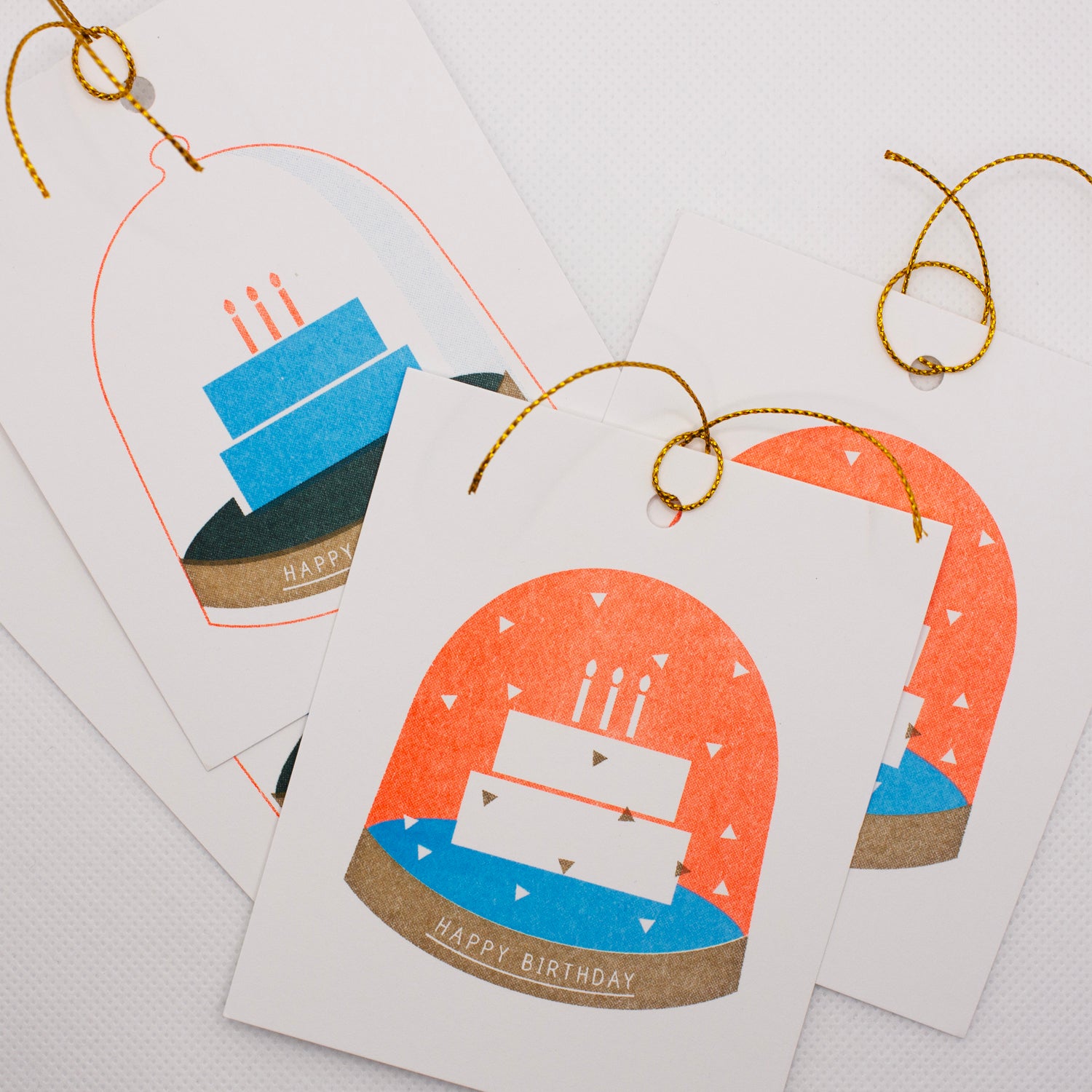 Giant Happy Birthday Gift Tags B - Set of 4