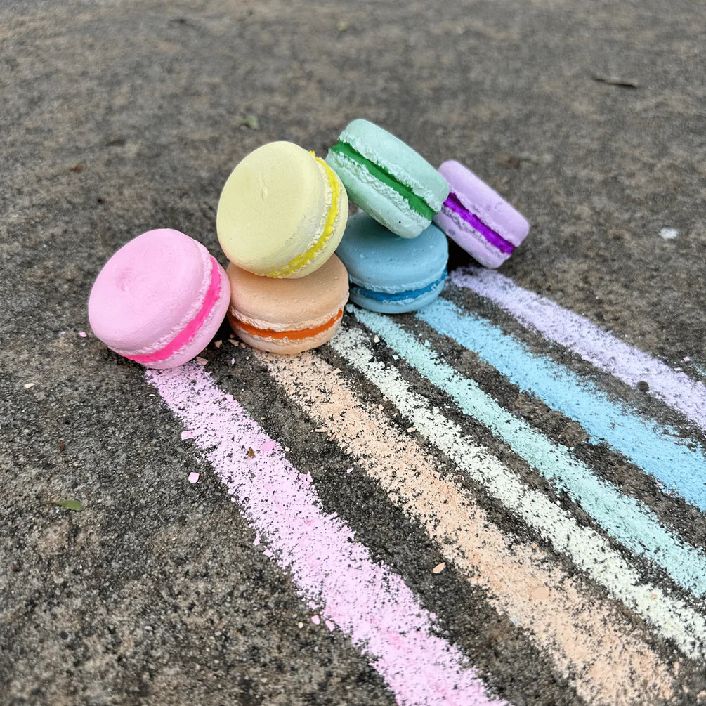 Petite Macarons Sidewalk Chalk, Set of 6