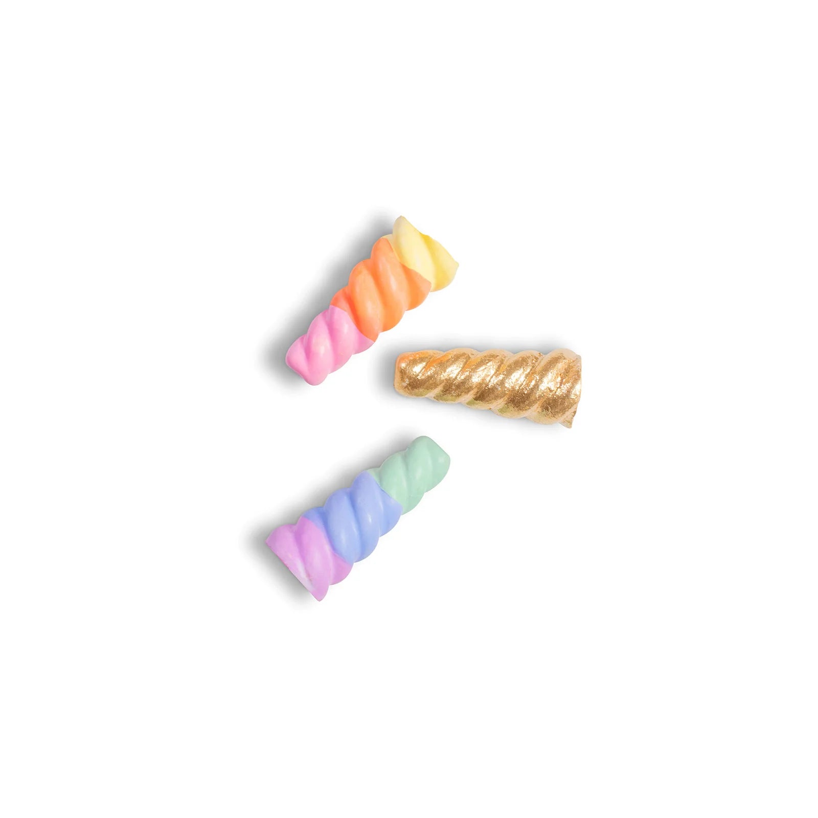 Rainbow Unicorn Horns Sidewalk Chalk, Set of 3