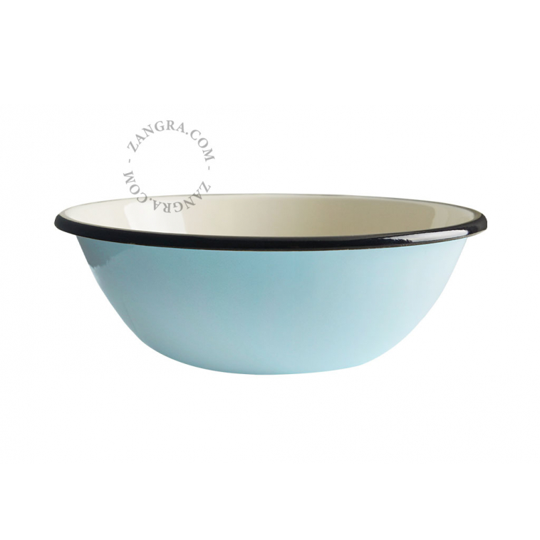 Large Enamel bowl in Sky Blue