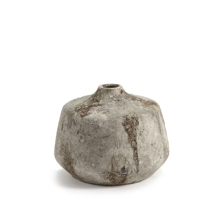 Sand Rustic Short Vase in Small