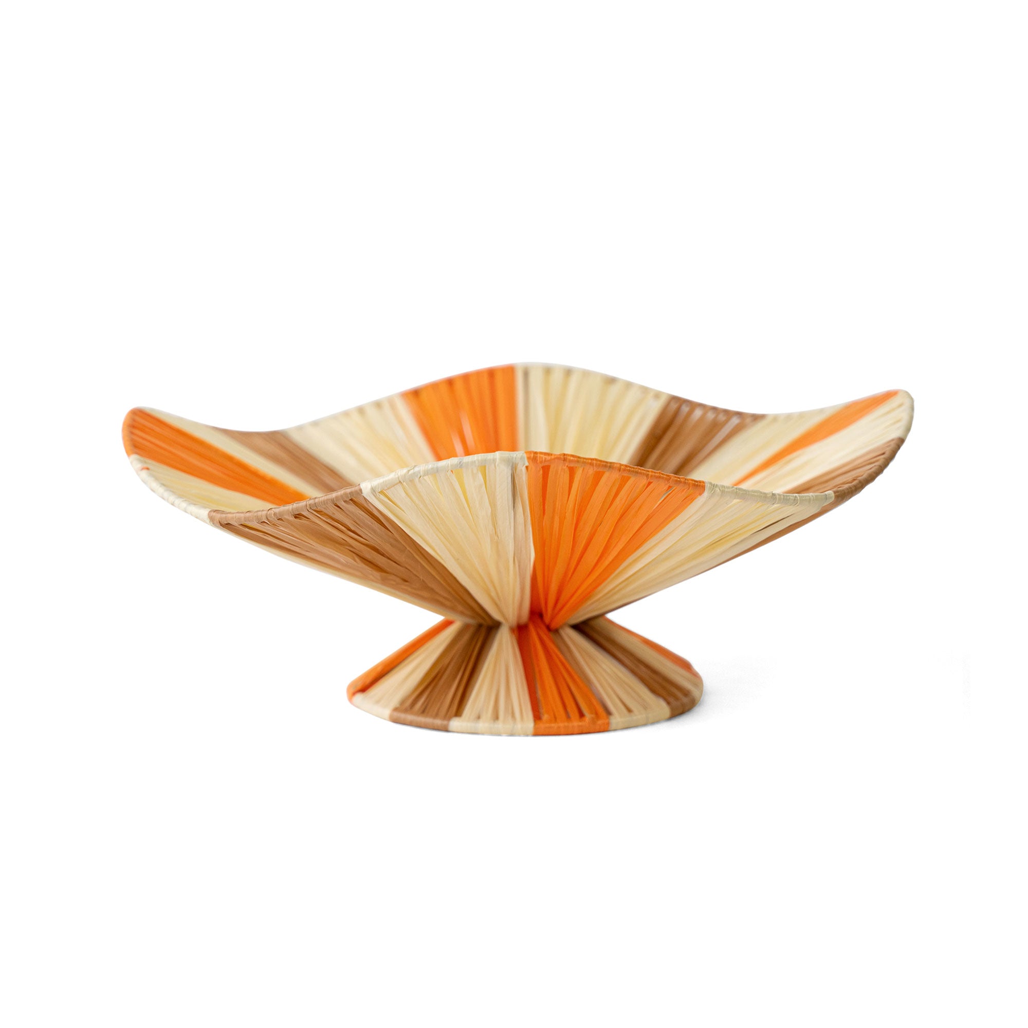Wire Fruit Bowl Brown Orange