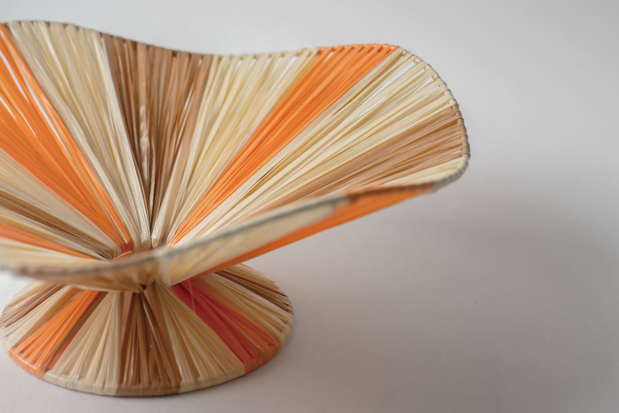 Wire Fruit Bowl Brown Orange