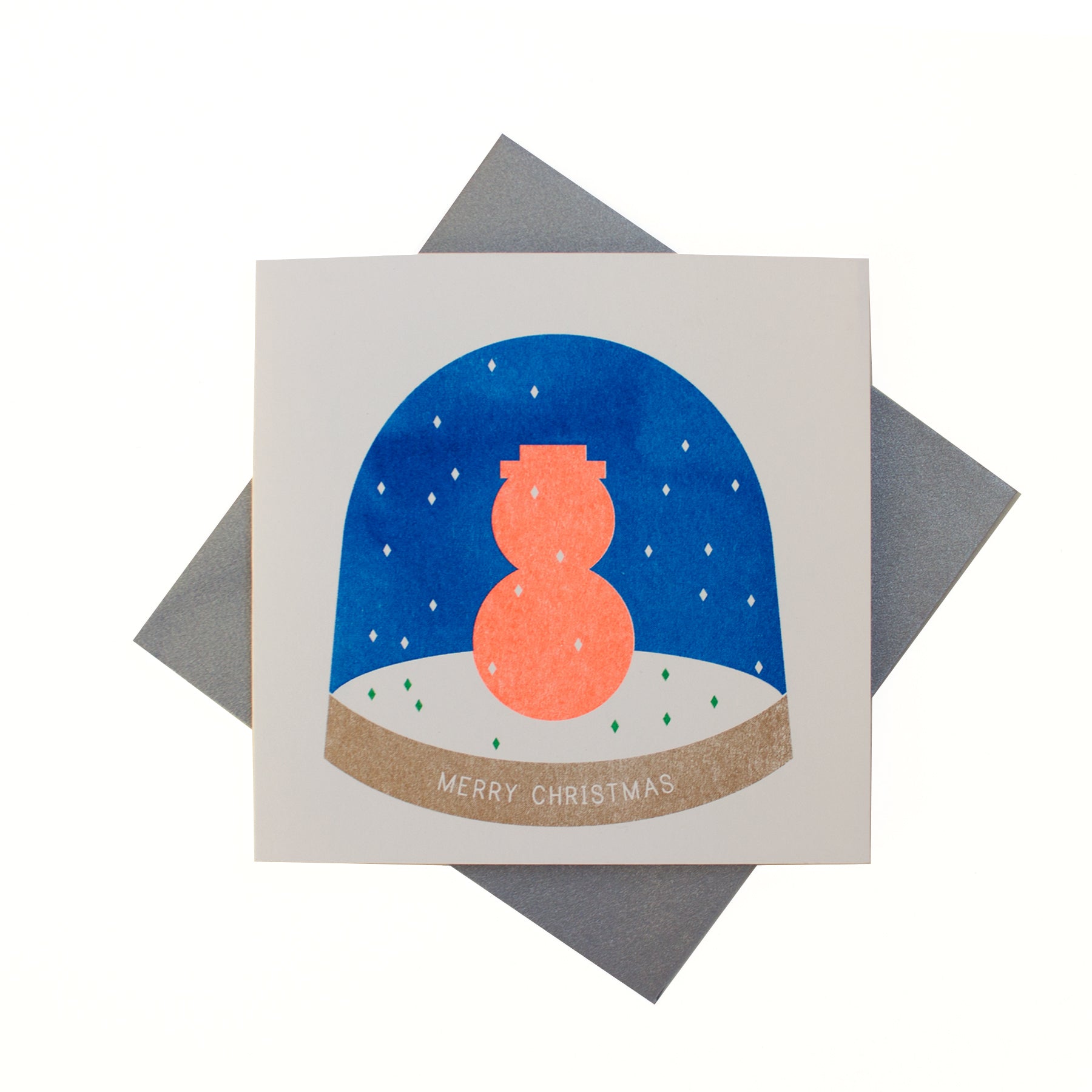 Christmas Card - Snow Globe Snowman