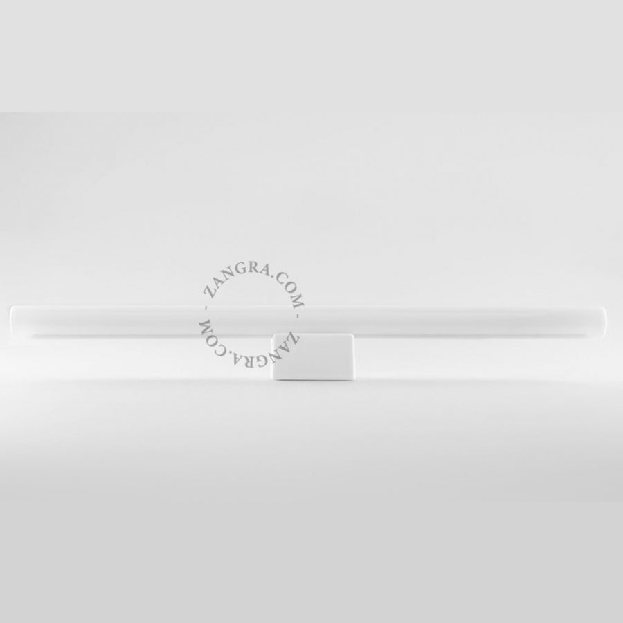 White Porcelain Wall or Ceiling Lamp S14d (Opal Stick Bulb)