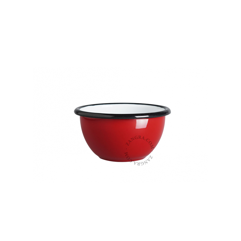 Medium Enamel bowl in Red (0,25L)