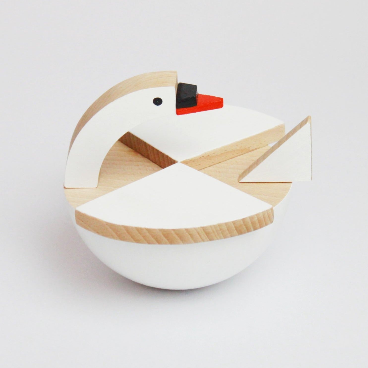Labu Movable Wooden Toy in White