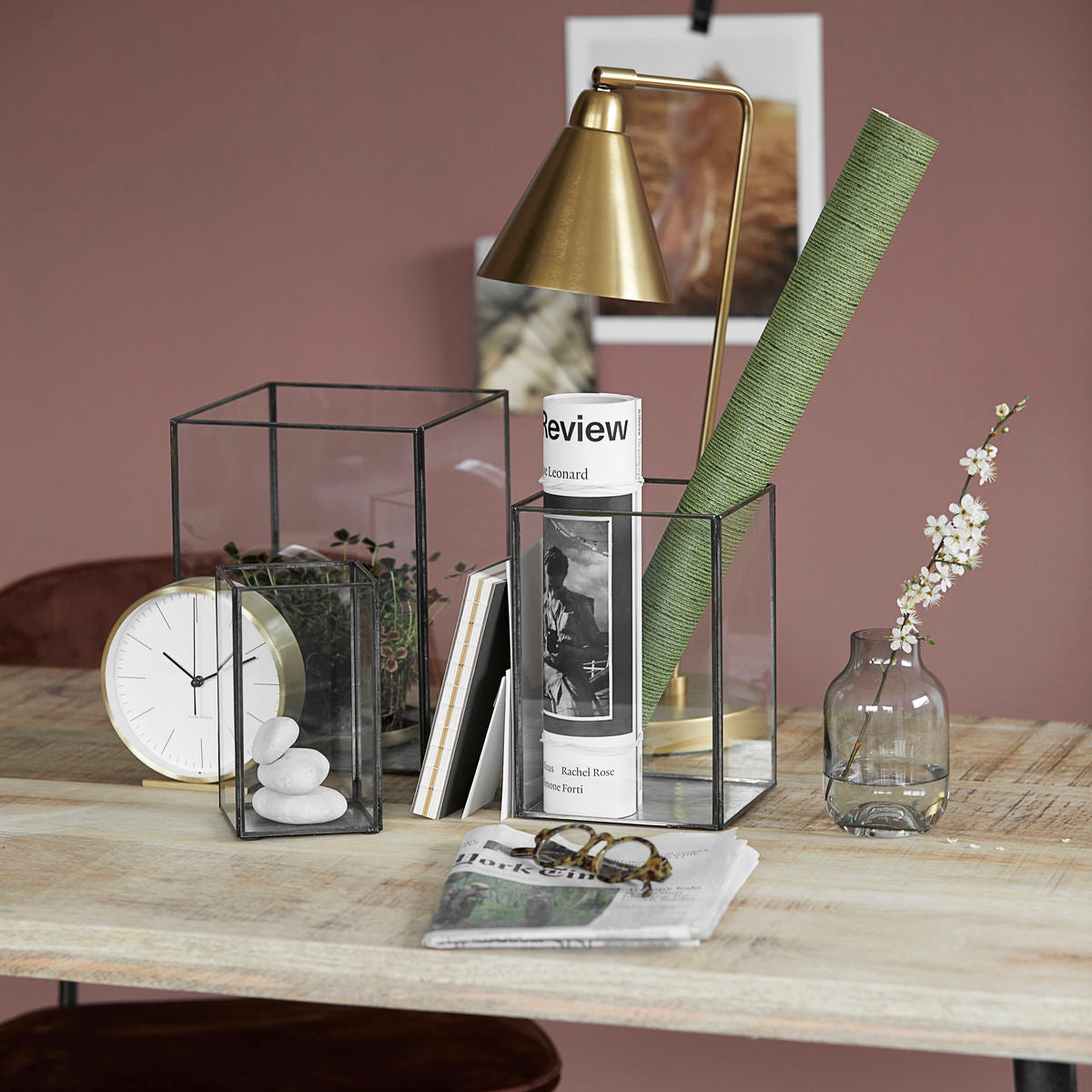Iron Table Lamp in Brass (h50 cm)