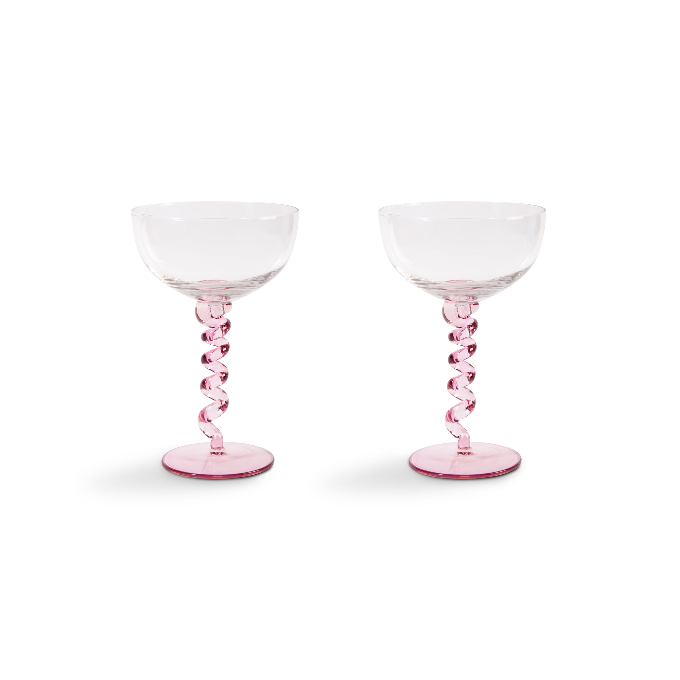 Set of 2 Coupe Spiral in Pink